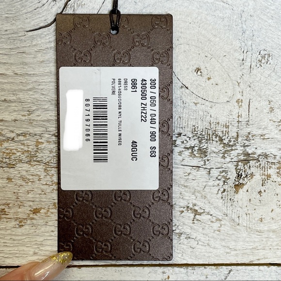 Gucci Pink Sequin Gem Bow Tie Dress Size 40 430500 - Picture 15 of 16